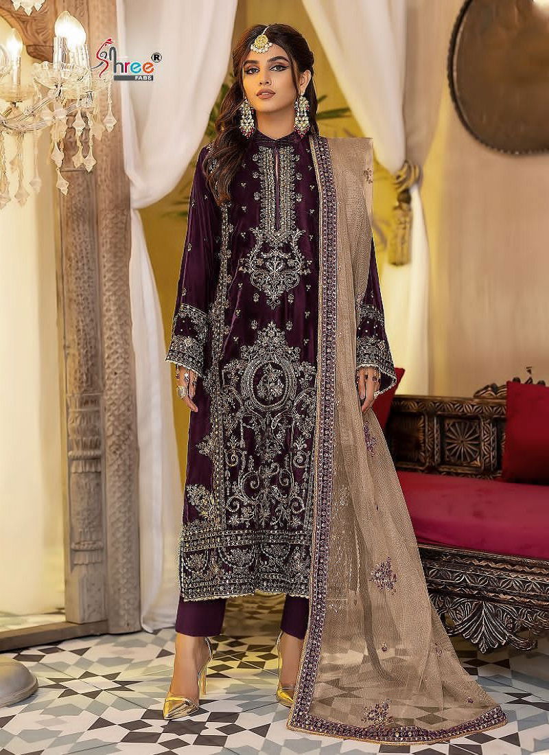Shree Adan Libaas Velvet Collection Vol 23 Pakistani Suits Catalog
